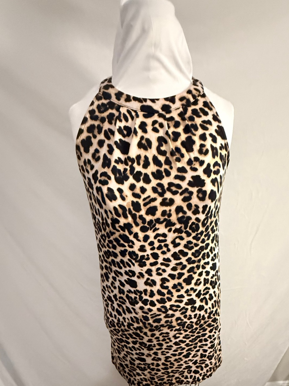 NWOT New York & Company Leopard Print Sleeveless Shift Dress S